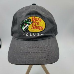 Bass Pro Shops Club Outdoor Fishing Adjustable Hat Cap Adult Gray